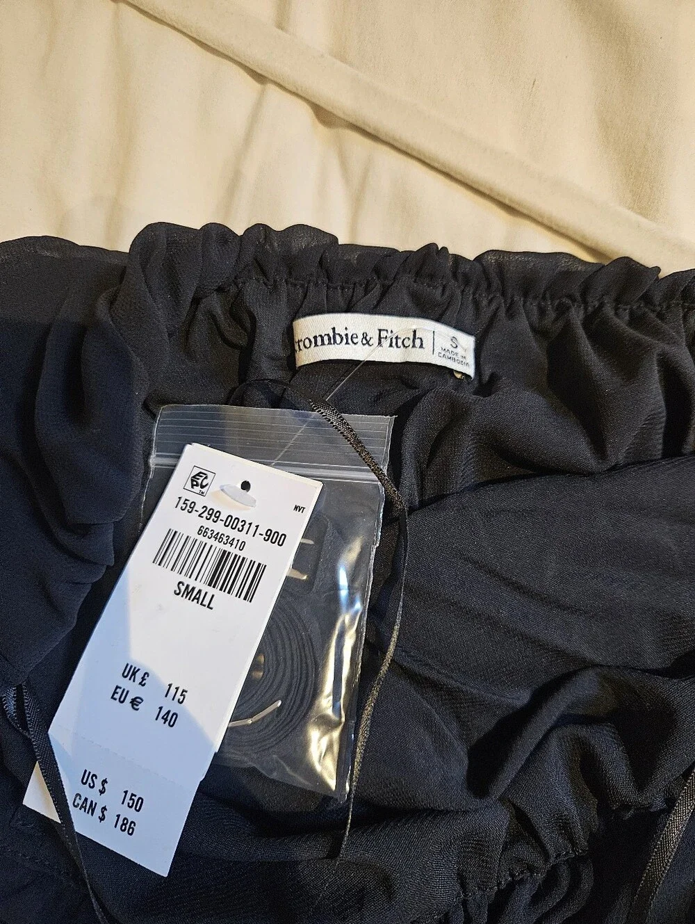 Abercrombie & Fitch Strapless Ruffle Maxi Dress